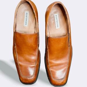 Size 11 Bostonian Leather Slip On Loafers Square Toe Dress Shoes Made in the USA